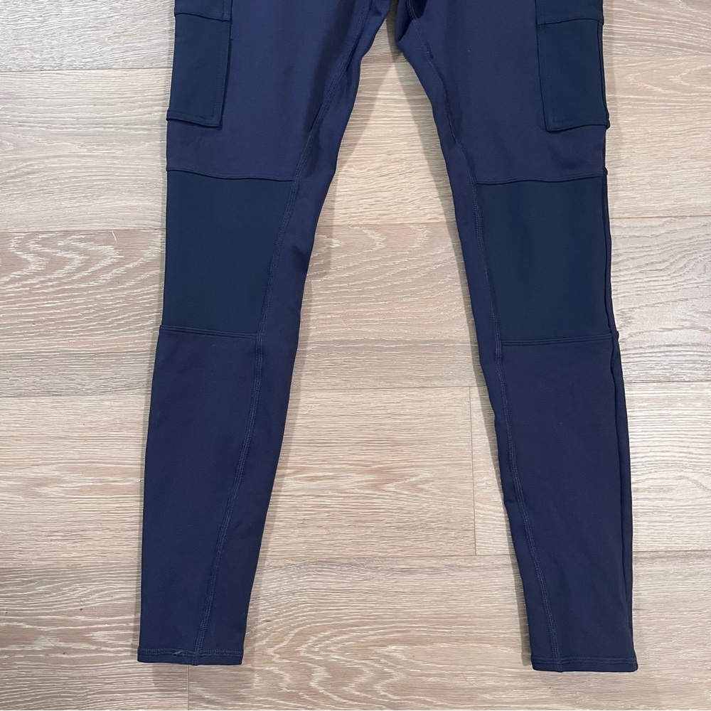 Alo Yoga High Waist Cargo Pocket Leggings Blue Small - Picture 4 of 7